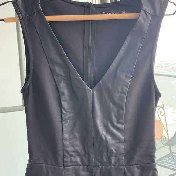 Zara Trafaluc Leather Romper with Pockets - Picture 2 of 6